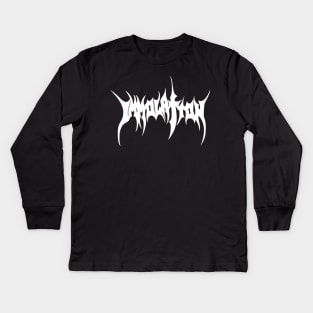 Immolation Logo | Death Metal Kids Long Sleeve T-Shirt